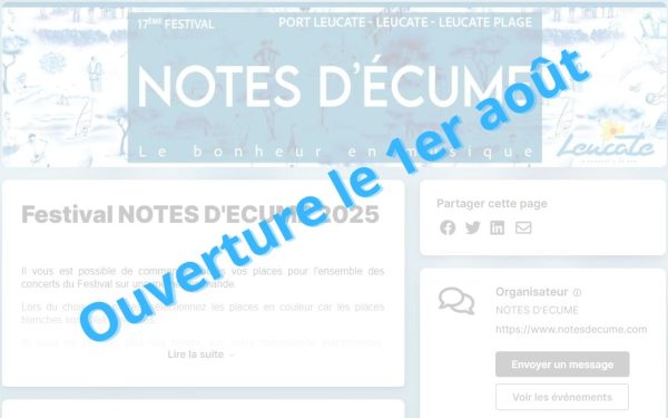 Ouverture le 1er août
